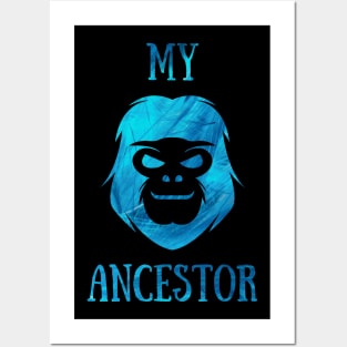 Great Looking Blue Monkey Ancestor Posters and Art